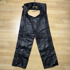 Vintage 80’s Black Leather Women's Jumpsuit